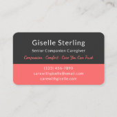 Senior Companion and Caregiver Visitekaartje (Voorkant)
