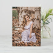 Senior Congratulations Graduate Photo Kaart (Staand voorkant)