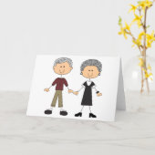 Senior Couple Kaart (Gele Bloem)