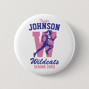 Senior Cross Country School Sport Meisje Hardlopen Ronde Button 5,7 Cm