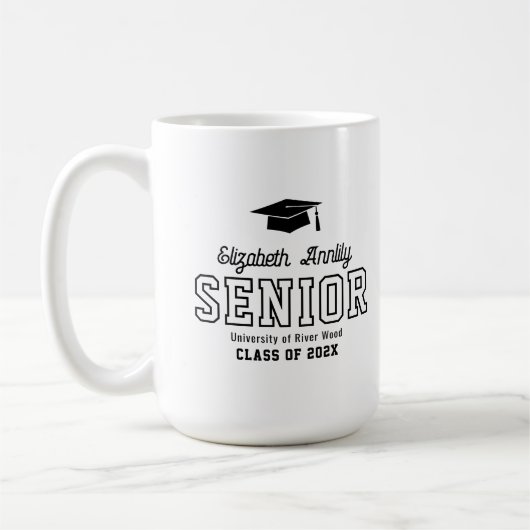 Senior Custom Year Script Graduate College  Koffiemok (Links)