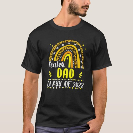 Senior Dad Class Of 2022 Graduation 2022 Leopard R T-shirt (Voorkant)