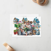  senior dame - Zie terug! Notitiekaartje (Voorkant / Achterkant in situ)