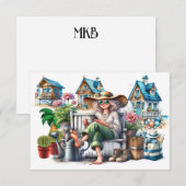  senior dame - Zie terug! Notitiekaartje (Voorkant / Achterkant)