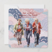 Senior Dames Galentine's Day Brunch Feestdagenkaart (Voorkant)