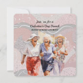 Senior Dames Galentine's Day Brunch Feestdagenkaart (Voorkant)