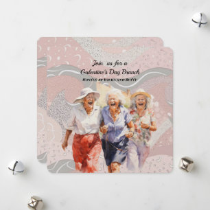 Senior Dames Galentine's Day Brunch Feestdagenkaart