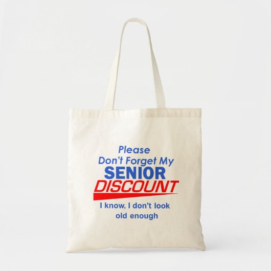 SENIOR DISCOUNT Bag Tote Bag (Voorkant)