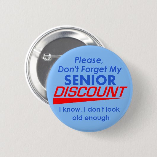 SENIOR DISCOUNT Button (Voorkant /achterkant)