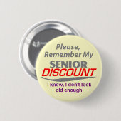 SENIOR DISCOUNT Button (Voorkant /achterkant)
