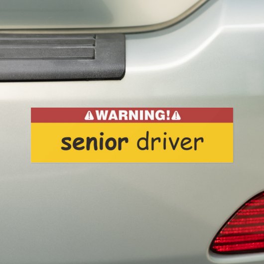 senior driver bumpersticker (Op auto)
