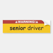 senior driver bumpersticker (Voorkant)