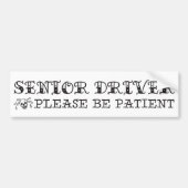 Senior Driver Tattoo Flash Art StyleBumper Sticker (Voorkant)