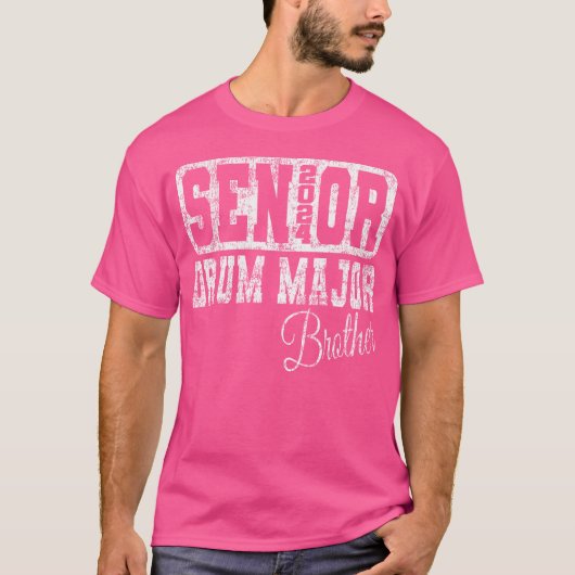 Senior Drum Major Brother Class Of 2024 Marching B T-shirt (Voorkant)