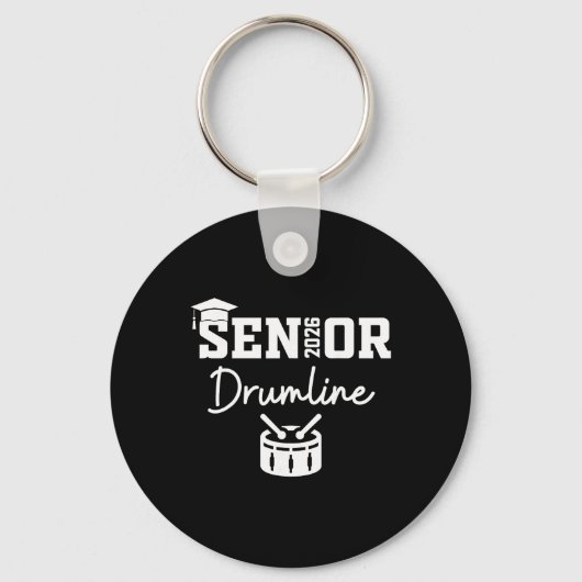 Senior Drumline Cl Van 2026 Marching Band Afstuder Sleutelhanger (Voorkant)