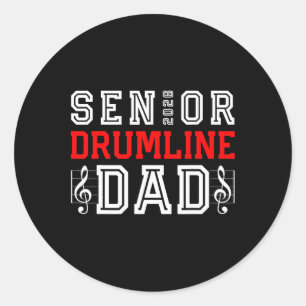 Senior Drumline Papa 2026 Cl 26 Marching Band Afge Ronde Sticker