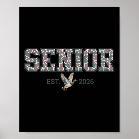 Senior Eend Est 2026 Eend Camo Boog Senior 2026 Gr Poster (Voorkant)