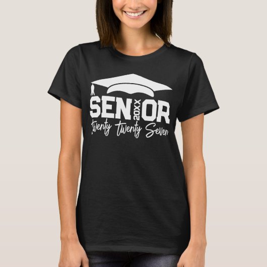 Senior Elk jaar afstuderen T-shirt (Voorkant)