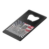 "Senior EOD" Herdenkingscadeau Creditkaart Flessenopener (Voorkant Gekanteld)