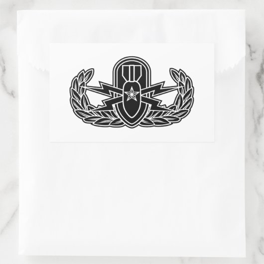 Senior EOD stencil Rechthoekige Sticker (Tas)