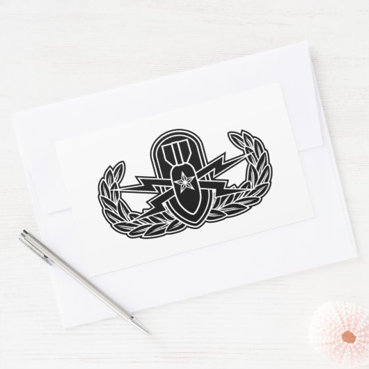 Senior EOD stencil Rechthoekige Sticker (Envelop)