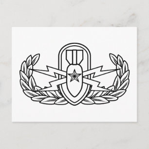 Senior EOD zwart Briefkaart