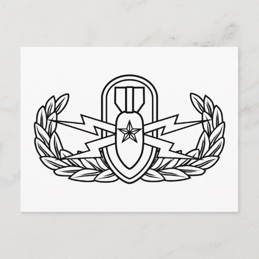 Senior EOD zwart Briefkaart (Voorkant)