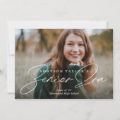 Senior Era Script Minimal Elegant Graduation Photo Aankondiging (Voorkant)