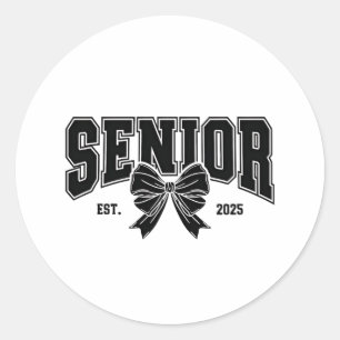 Senior EST 2025 Afstuderen Student Vintage Ronde Sticker