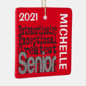 Senior Extraordinaire CUSTOM Keramisch Ornament (Rechts)