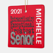 Senior Extraordinaire CUSTOM Keramisch Ornament (Links)