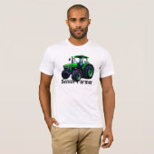 "Senior Farmer" en Green Tractor T-shirt (Voorkant volledig)