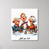 Senior Feestje Canvas Afdruk (Voorkant)
