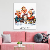 Senior Feestje Canvas Afdruk (Insitu (Woonkamer))