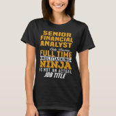 Senior financieel analist t-shirt (Voorkant)
