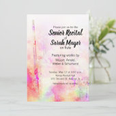 Senior fluit overweging kleurrijke Waterverf ontwe Kaart (Staand voorkant)