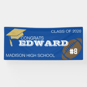 Senior Football Afstuderen Banner Sign