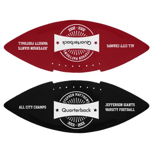 Senior Football Award Memento White Badge (Panelen)