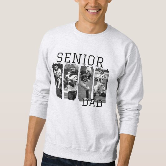 Senior Football Dad Custom Afbeelding Brushstroke Trui (Voorkant)