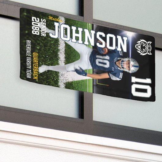 Senior Football Homecoming Game Custom Player Spandoek (Buitenkant Gebouw)