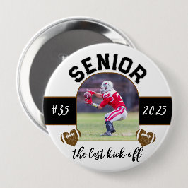 Senior Football laatste kick-off knop voor ouder Ronde Button 4,0 Cm