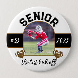 Senior Football laatste kick-off knop voor ouder Ronde Button 4,0 Cm