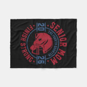 Senior Football Mom 2026 The Final Quarter  Fleece Deken (Voorkant (Horizontaal))