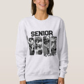 Senior Football Mom Custom Afbeelding Brushstroke Trui (Voorkant)