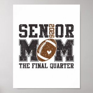 Senior Football Mom Football Mama Game Day CL van Poster