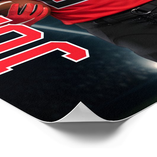 Senior Football Photo Light Background Sports Poster (Hoek)
