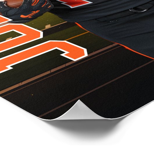 Senior Football Stadium Player Photo Sports Poster (Hoek)