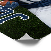 Senior Football Team Custom Photo Gift Sports Poster (Hoek)