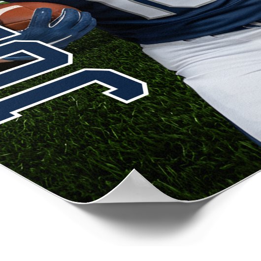 Senior Football Team Custom Photo Gift Sports Poster (Hoek)
