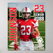 Senior Football Team Photo Gift Sports Player Poster (Voorkant)